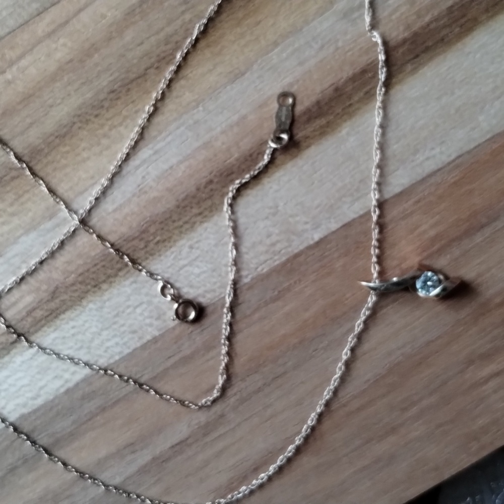 14k Natural Diamond Necklace - Picture 8 of 11